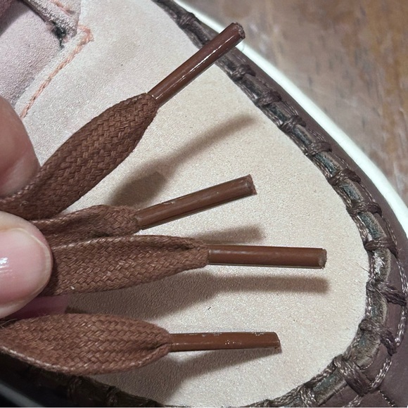 NEW Manitobah MUK LUKS Skoden Leather Shearling Ankle Boots Brown Pink Women 6 - Picture 12 of 12